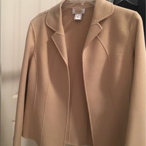 Wool unlined cropped blazer